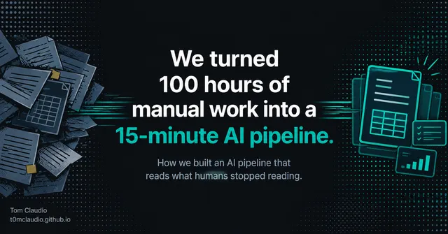How We Replaced 100 Hours of Manual Work with a 15-Minute AI Pipeline